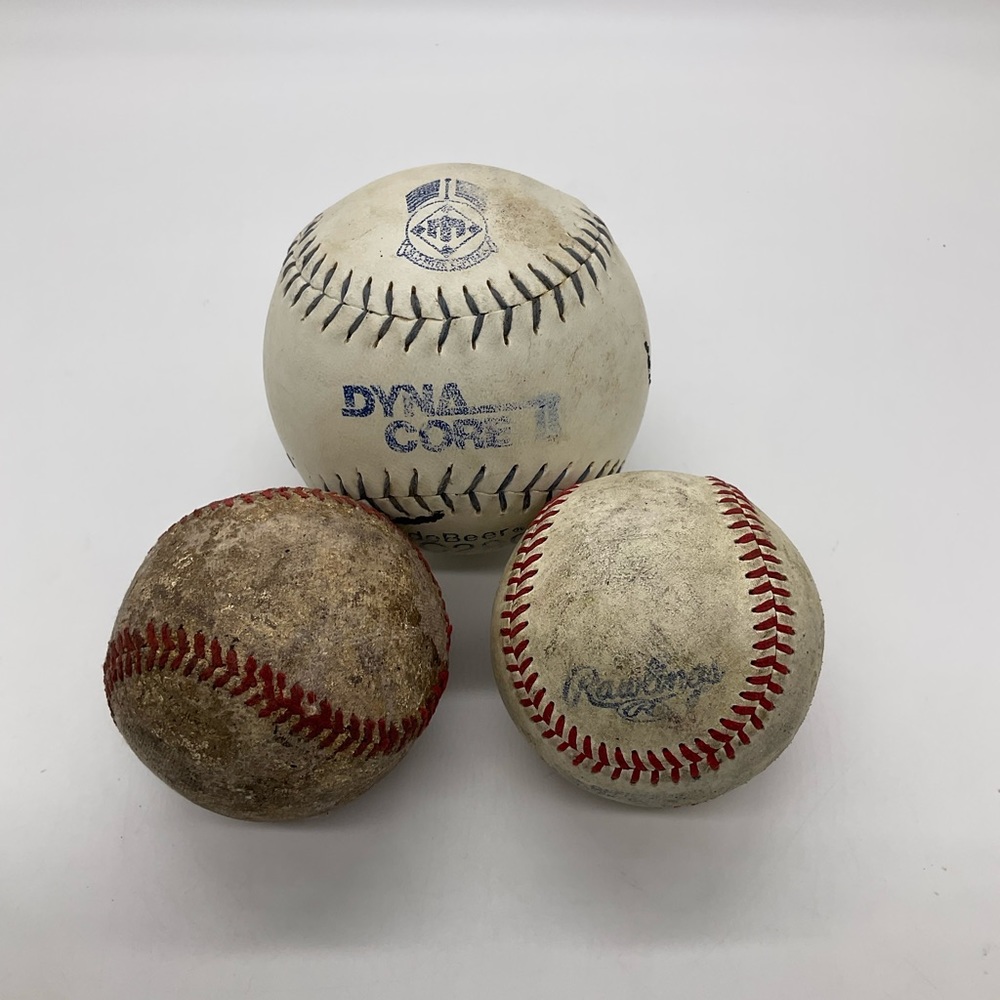 TWO RAWLINGS BASEBALLS AND ONE‎ DYNA CORE SOFTBALL